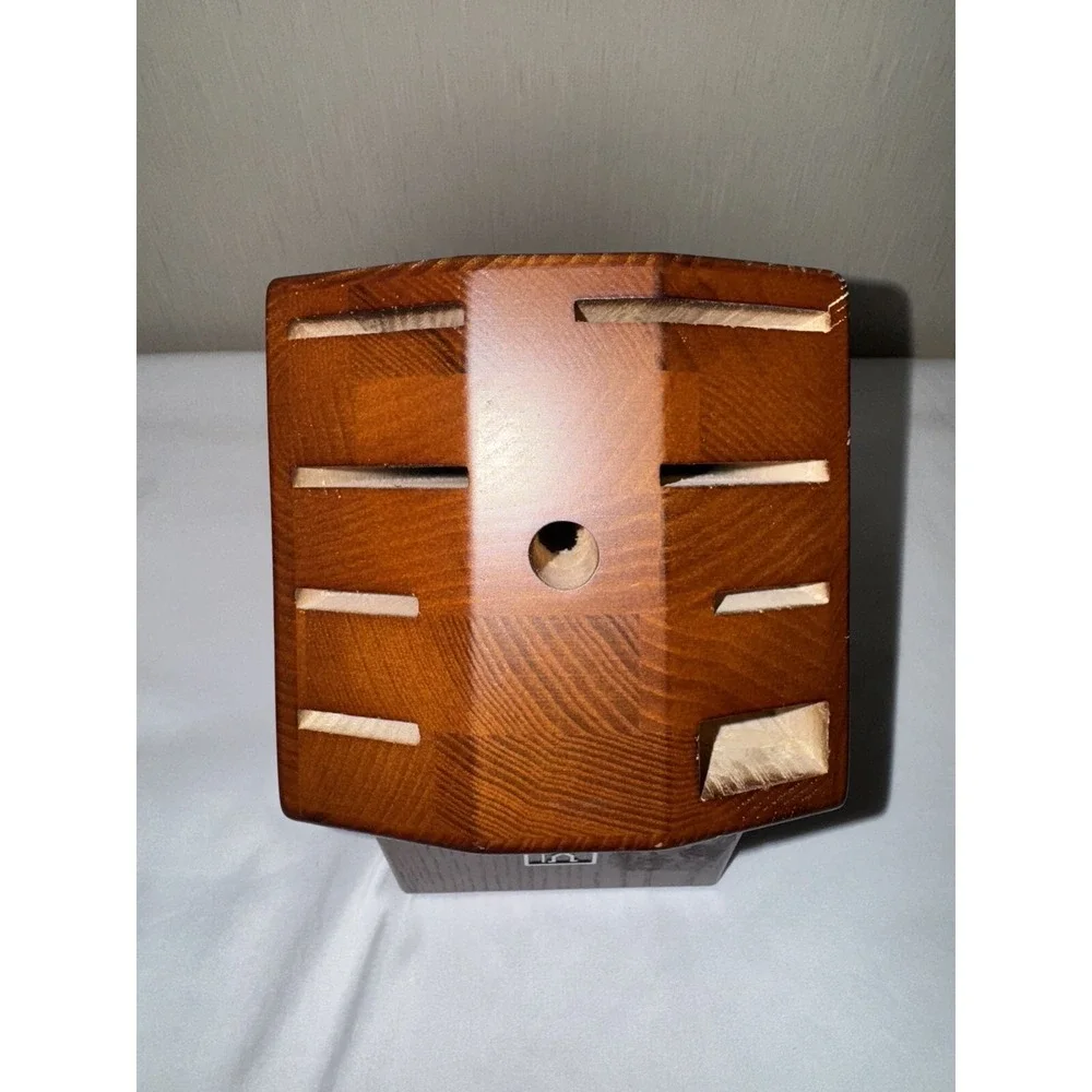 J. A. HENCKELS 9 Slot Hardwood Knife Storage Block‎ Cherry Finish NEW